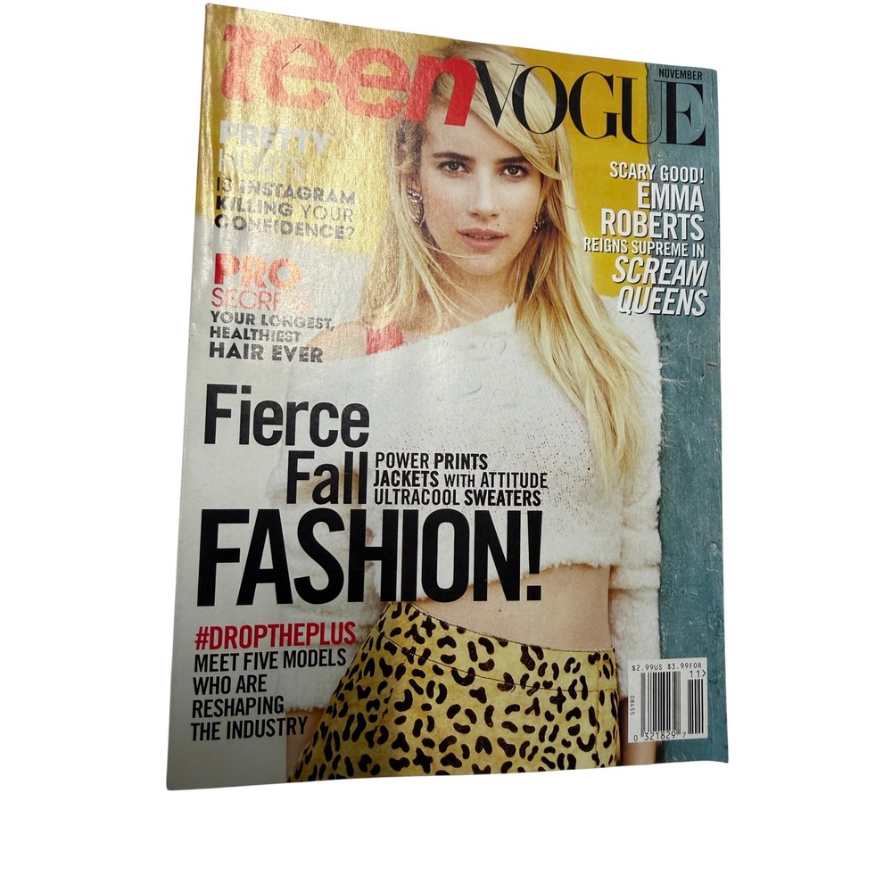 Teen Vogue Magazine November 2015 Emma Roberts Scream Queens Fashion Collectible